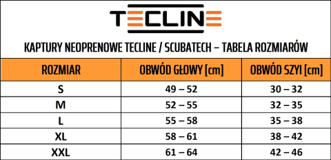Tecline KAPTUR NEOPRENOWY 7 MM M Tecline KAPTUR NEOPRENOWY 7 MM M